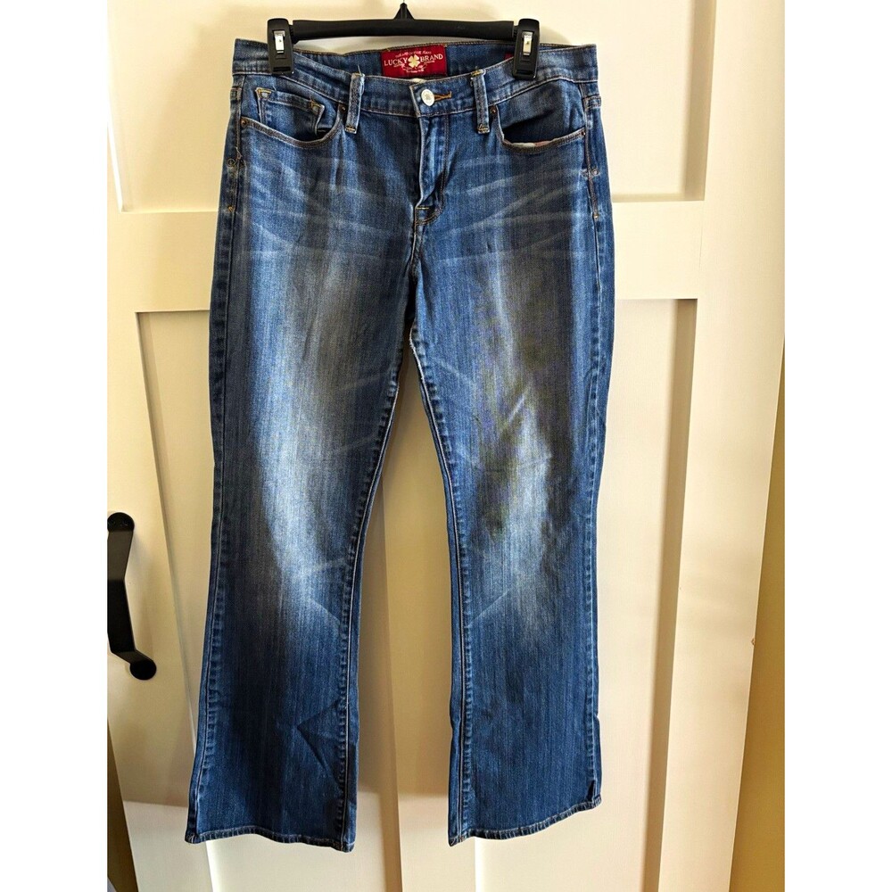 Lucky Brand Women’s Size 12 Bootcut Jeans Medium Wash Blue Denim Cotton Stretch